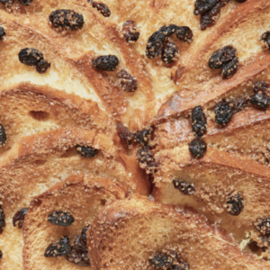 Jam Doughnut Bread & Butter Pudding